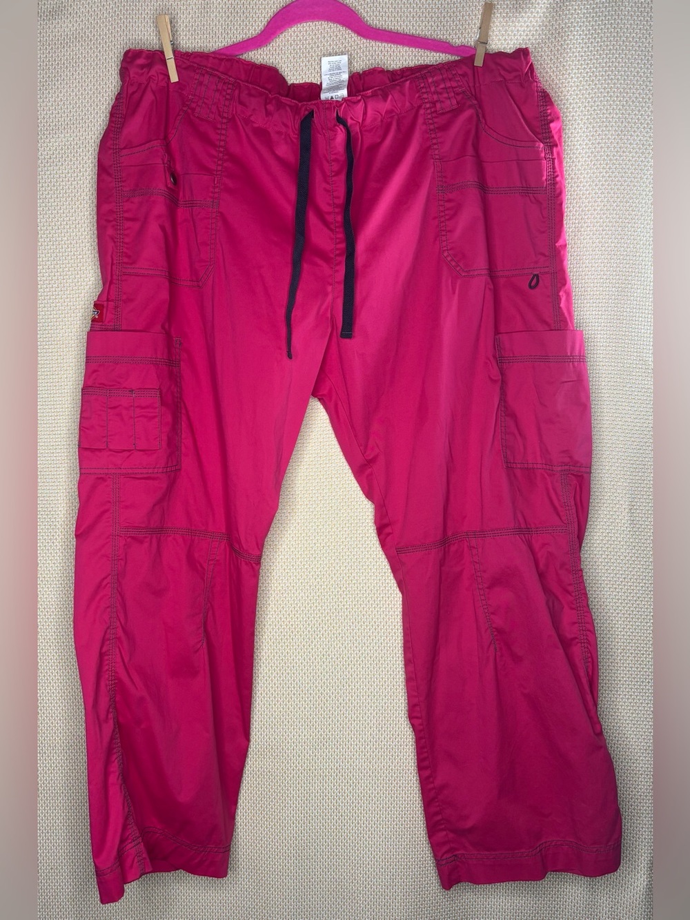 Dickies EDS Signature mid-rise cargo hot pink scrub pants size 2XL